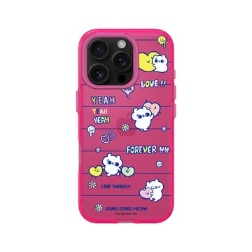 iPhone 16 Pro Clear 粉漾桃 - 爽爽貓 Song Song Meow by SECOND - LOVE FOREVER