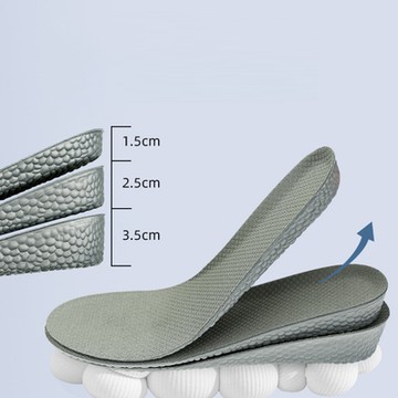 杰恆los1707口EVA爆米花增高鞋墊男女士休閑軟彈減震透氣抗壓隱形內增高全墊