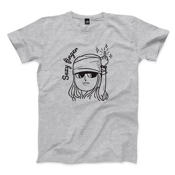 性感手指 - 深麻灰 - 中性版T恤