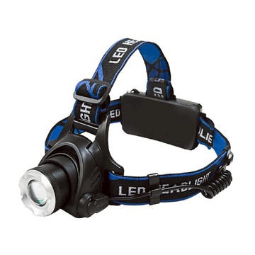 Kinyo USB充電式輕量鋁合金頭燈 LED-719  黑色  1個