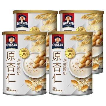 QUAKER 桂格 原杏仁燕麥穀奶  390g  4罐