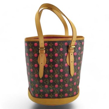 八成新展示品半價出清-LV  櫻桃限量系列水桶包