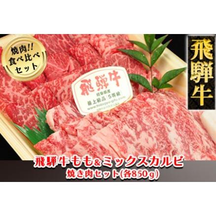 ふるさと納税 飛騨牛もも・ミックスカルビ焼肉セット 各850g  牛肉 国産 ブランド牛 岐阜県下呂市