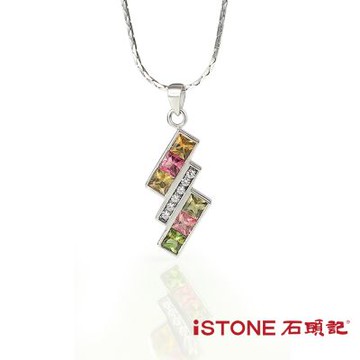 石頭記-碧璽項鍊-璀璨彩虹