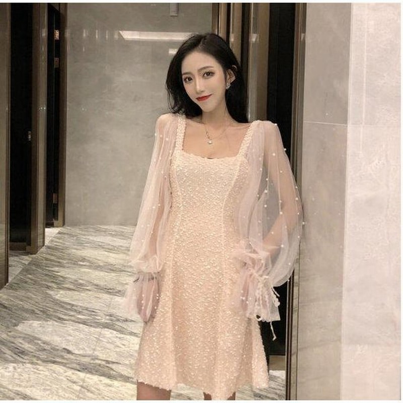 シースルー ワンピース ドレス 韓国 ファッション レディース 春 夏 通販 Lineポイント最大0 5 Get Lineショッピング