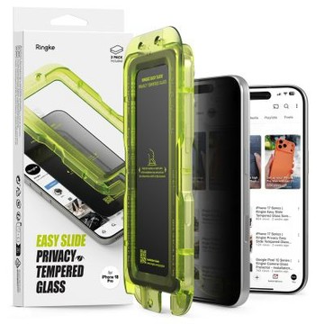 Rearth Ringke Apple iPhone 18 Pro 零失敗防窺玻璃保護貼(2片裝)