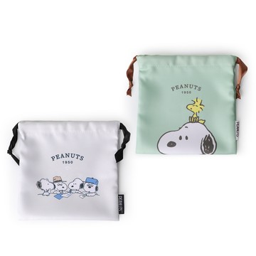 SNOOPY Peanuts史努比束口袋-Snoopy隨身收納包