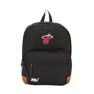 NBA 學院風 麂皮拼接 後背包 熱火隊