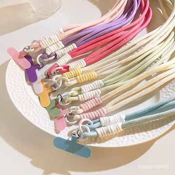 ⭐臺灣出貨⭐ins風通用手機殻斜挎鏈條耐用長款背帶編織帶斜挎掛肩掛脖手機鏈 MMQY