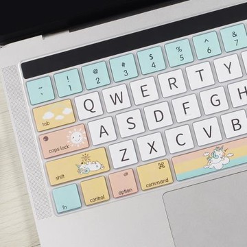 適用蘋果macbook電腦鍵盤膜air13筆記本pro16英寸touchbar超薄mac12保護卡通14創意可愛13.3貼膜m1全覆蓋15