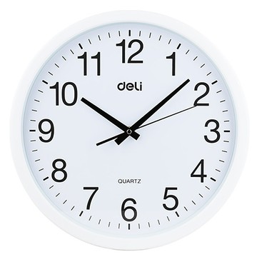 得力Deli簡約時尚時鐘/9006/混色出貨/37cｍ