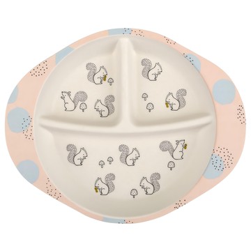 Dailylike 幼兒竹製餐盤  多色  餐盤  1個