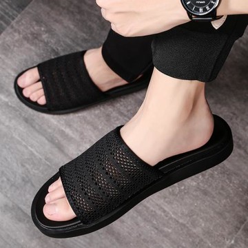 拖鞋夏季網面透氣外穿男鞋2025新款防滑軟底涼鞋男款沙灘休閑鞋子