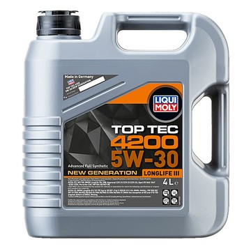 《油工坊》LIQUI MOLY 3715 TOP TEC 4200 LONGLIFE III 5W30 4L SQ C3