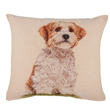 【EM】葡萄牙原裝進口緹花抱枕 高地梗