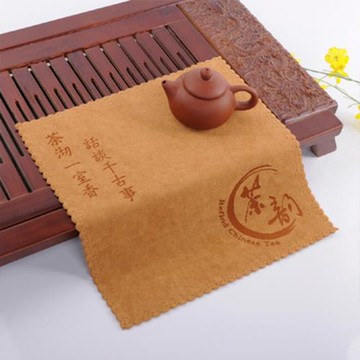 擦養紫砂壺布茶巾中國風復古吸水茶具專用毛巾抹布茶桌布日式茶巾