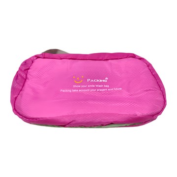 E.City 旅行可拆2件式掛勾洗漱包 防潑水尼龍  22 x 13.5 x 7cm  玫紅色