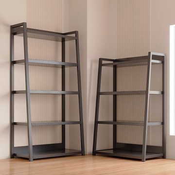 書架落地鐵藝置物架簡易閱讀架客廳靠墻書柜展示架兒童書本收納架zm7191ws7191