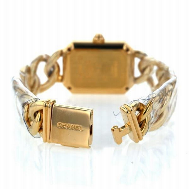 シャネル CHANEL プルミエール 金無垢 L クオーツ YG K18 シェル