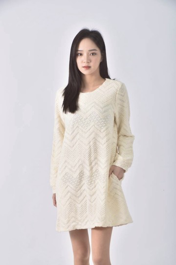 (XS（含）以下) fit線條白色洋裝