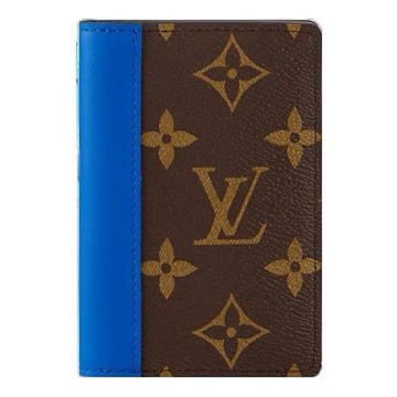 LOUIS VUITTON Pocket Organizer Monogram Macassar Canvas 'Blue'