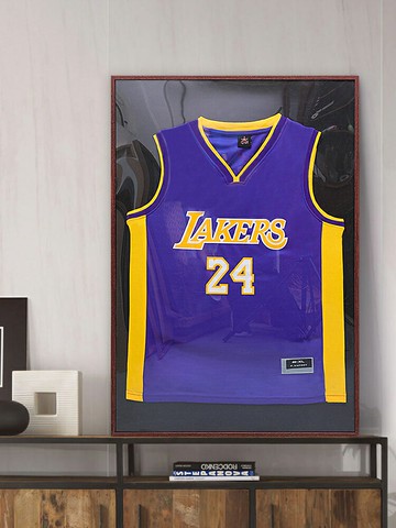 球衣裱框畫框裝裱足球籃球毛線服簽名收藏展示黑色相框架掛墻收納