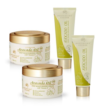 【澳洲 G&M】MKII金蓋酪梨油深層潤澤霜套組(2入組 100gx2+250gx2) 即期品-2026年10月到期