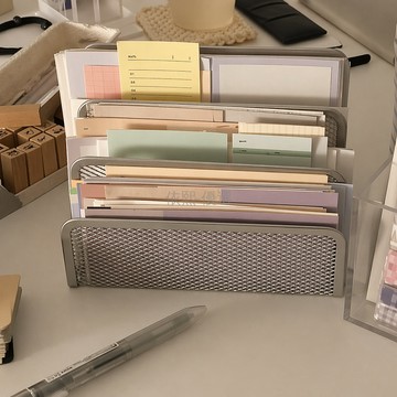 台灣出貨✨ 金屬 書立 架 信箋 文件夾 收納 架 桌面 整理 辦公 用品