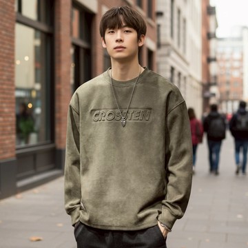 【M世代】『熱賣中』長袖T恤 男生長袖上衣 壓花英文長袖T恤 壓花長袖 男女圓領衛衣 (BTAY102)