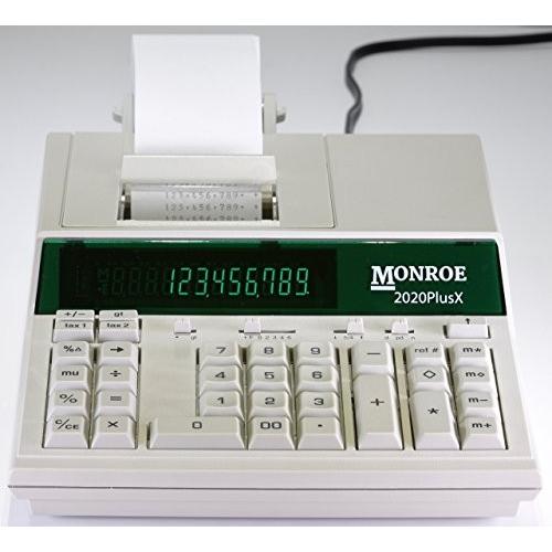 (1) Monroe 2020PlusX 12-Digit Medium-Duty Color Printing Calculator in