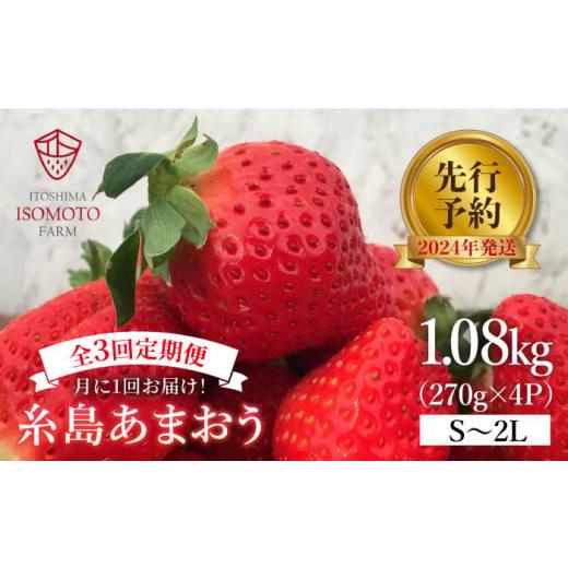 ふるさと納税 福岡県 糸島市 糸島 あまおう 270g×4パック [2024年1月〜3月にて順次発送] (A品B品含むS〜2L) 糸島市 ／ 磯本農園 ／ TA…