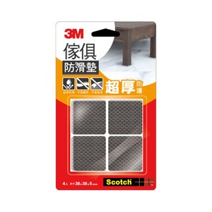 3M 傢俱防滑墊 黑色方型 38mm