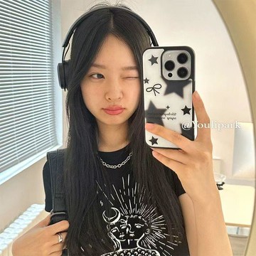 ✨限時特惠✨韓系ins簡約少女星星蝴蝶結手機殼iPhone17/1615promax蘋果141312