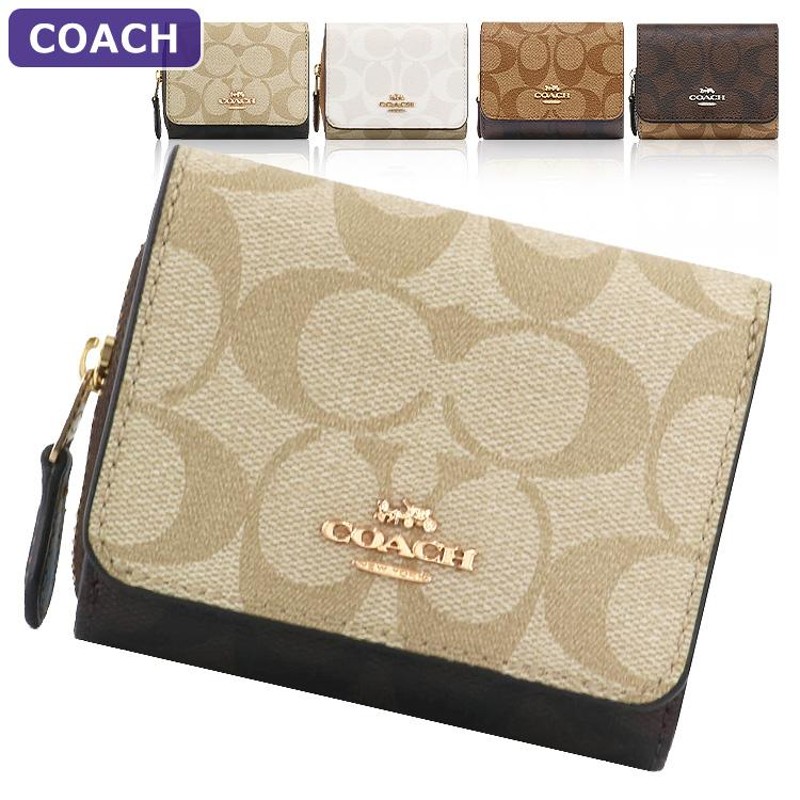 コーチ COACH 三つ折り財布 シグネチャー f78081 IMP52