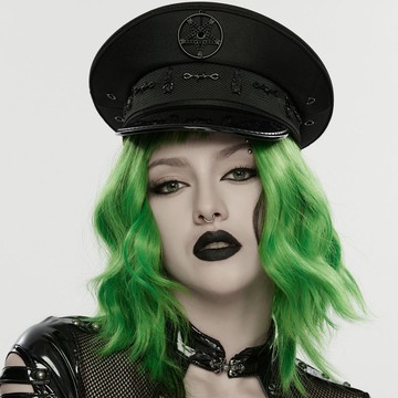 龐克黑魔法部隊五芒星皮革軍帽