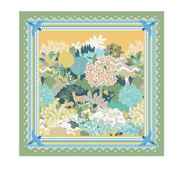 【美麗台灣】正午青藝術方絲巾