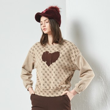 CLL巧玲瓏 滿版印花愛心植絨上衣 3333814