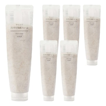 MUJI 無印良品 台灣公司貨 溫和去角質洗面乳  100g  6條