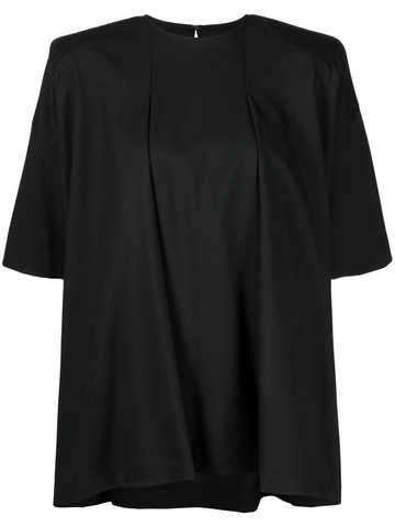 Junya Watanabe - oversized wool T-shirt - women - Wool - M - Black