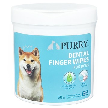 PURRY 派銳 犬用珍珠紋潔齒指套布  1罐  50個