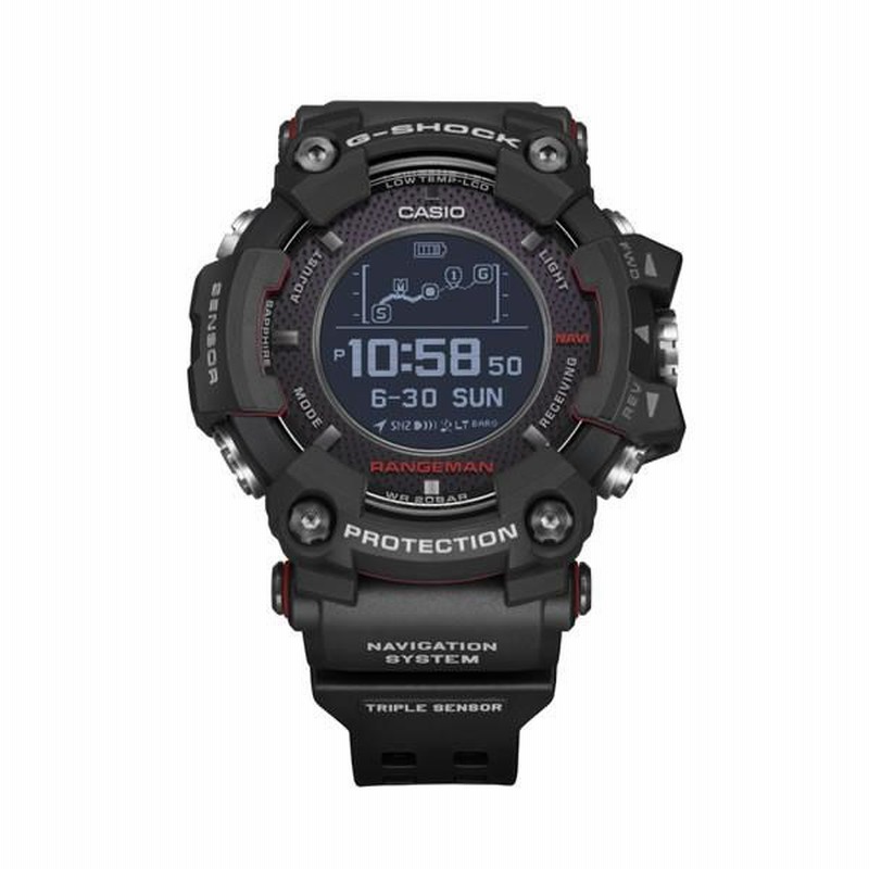 G-SHOCK Gショック CASIO カシオ GPS電波 ソーラー GPR-B1000-1JR GPSナビゲーション機能 RANGEMAN レンジマン  デジタル メンズ 腕時計 国内正規品 黒 ブラック | LINEブランドカタログ