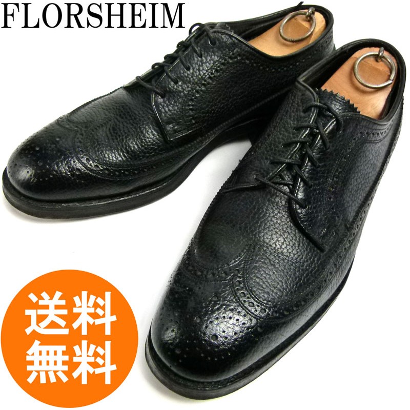 フローシャイム FLORSHEIM ロングウィングチップ レザーシューズ 8 1