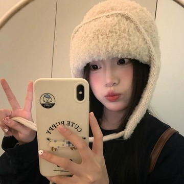 免運💯保暖防寒雷鋒帽子女秋冬季加厚加絨護耳帽針織毛線帽巴拉克拉法帽 修飾臉型仿羊絨帽 韓風百搭 秋冬季保暖帽子