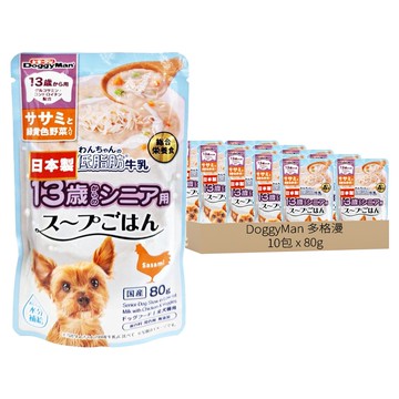 DoggyMan 多格漫 蔬菜濃湯餐包 高齡犬用  蔬菜濃湯  80g  10包