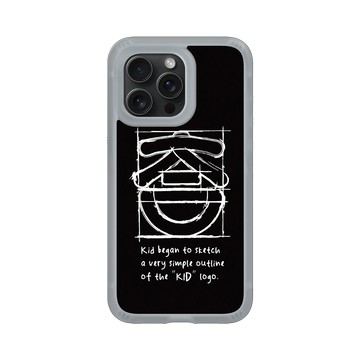 iPhone 15 Pro Max AirX 流變灰 - KID - KID笑臉-草稿素描款