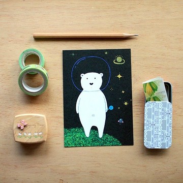 明信片 ∣ 太空熊