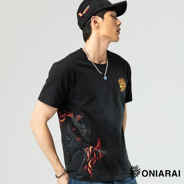 【8折↘滿額再折▵】和藝術聖獸金烏鳥短TEE - BLUE WAY 鬼洗い