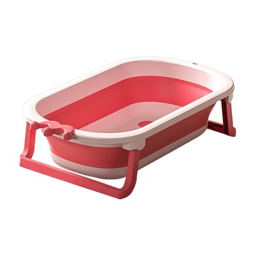 LILIKOKO 哩哩摳摳 皇冠加大兒童澡盆 粉色 摺疊便攜 寶寶洗澡  1個