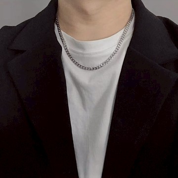 鈦鋼古巴項鍊 5mm*50cm 疊層配鍊 cleanfit 極簡項鍊 疊戴 麻花鍊 古巴鍊 United Freak