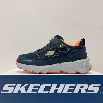 SKECHERS ELITE SPORT TREAD 中童 深藍色 魔鬼氈 防水 運動鞋 406334LNVOR